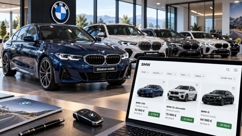 Premiovy showroom BMW so skladovymi vozidlami