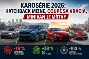 Karosérie 2026: hatchback mizne, coupé sa vracia, minivan je mŕtvy