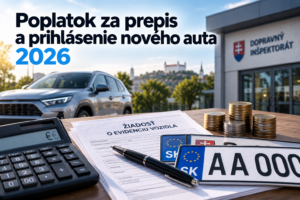 Poplatok za prepis auta 2026: výpočet skutočnej ceny