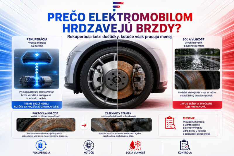 Hrdzave brzdy elektromobil