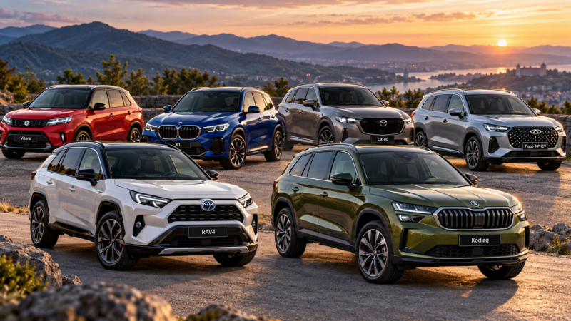 SUV panorama pri horskom jazere