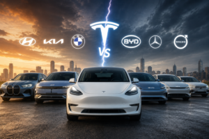 Tesla už nie je nedotknuteľná. Kto jej dnes skutočne dýcha na krk?